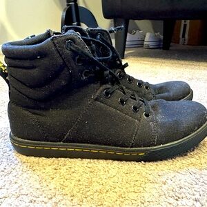 Dr Martins Black Canvas Boots